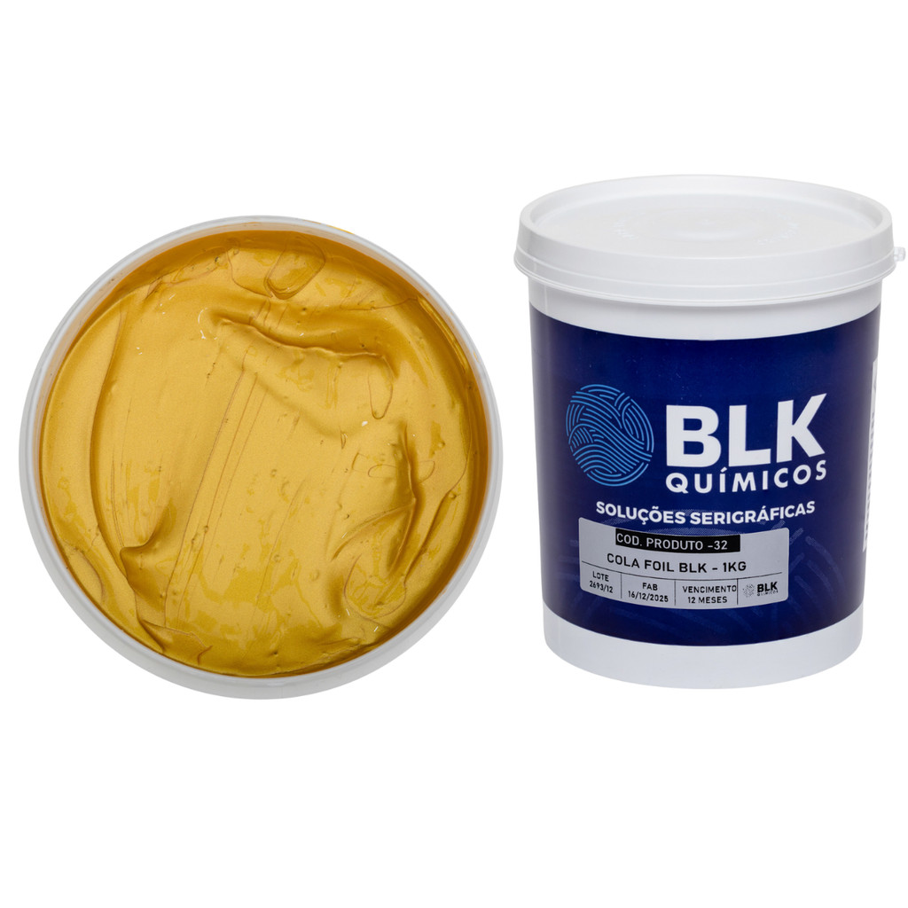 Tinta Metalizada Ouro ou Prata  Acrílica Efeito Foil para Serigrafia 1kg