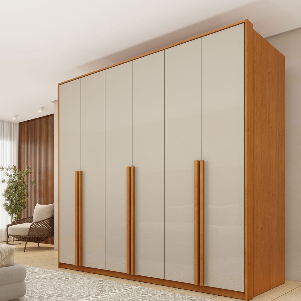 Guarda-Roupa Casal Freya 6 Portas 6 Gavetas - Pnr Móveis em Oferta na Shopee