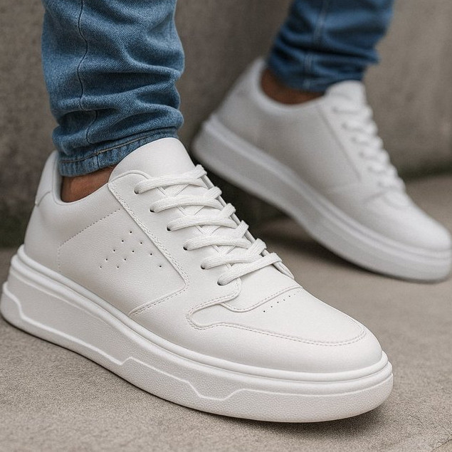 TENIS CASUAL TIGER MACIO BRANCO PRETO CONFORTALVEL LEVE E MODERNO - OFERTA!!