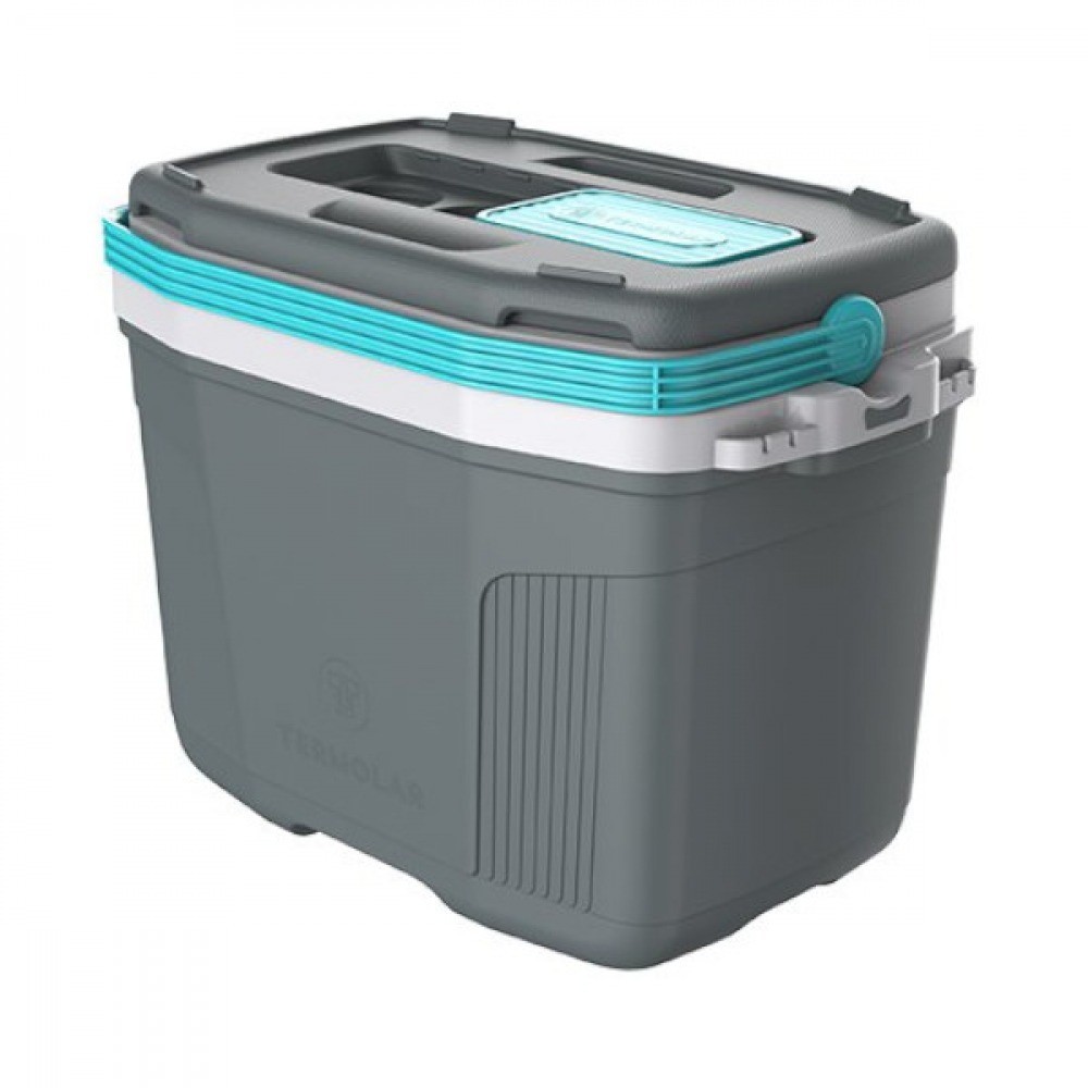 Caixa térmica 32L cinza plus e verde litoral - SUV 32L - Termolar em Oferta na Shopee