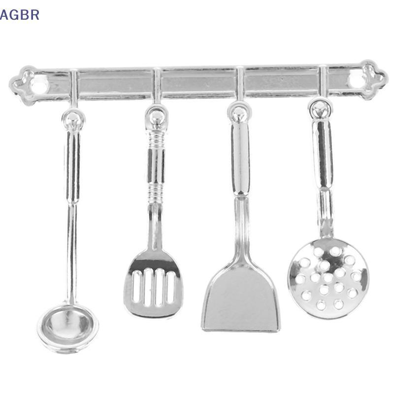 [AGBR] 5 Pçs/set 1 : 12 Cozinha Casa De Bonecas Ferramentas De Panelas Em Miniatura Acessórios Para [BR]
