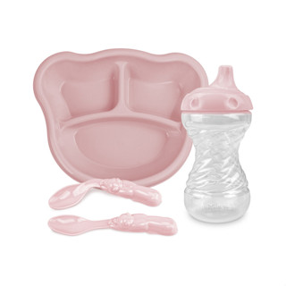 Kit de Alimentação Bebê Cajovil Prato, Copo  2 Colheres Rosa em Oferta na Shopee
