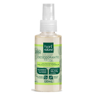 Desodorante Spray Boni Natural Melaleuca e Toranja 120ml em Oferta na Shopee