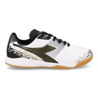 Chuteira Unissex Diadora Nazionale Elite Futsal Branco e Dourado em Oferta na Shopee