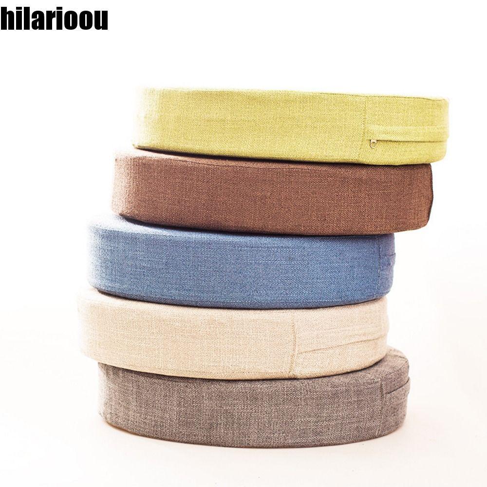 Imagem Almofada De Chão HILARIOOU Lavável Redonda Tatami Meditação Para Sala De Estar Assento De Varanda