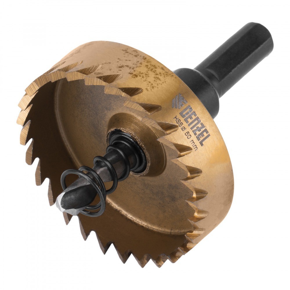 Serra copo para metal 50 mm revestimento em Nitreto de Titânio com suporte Denzel