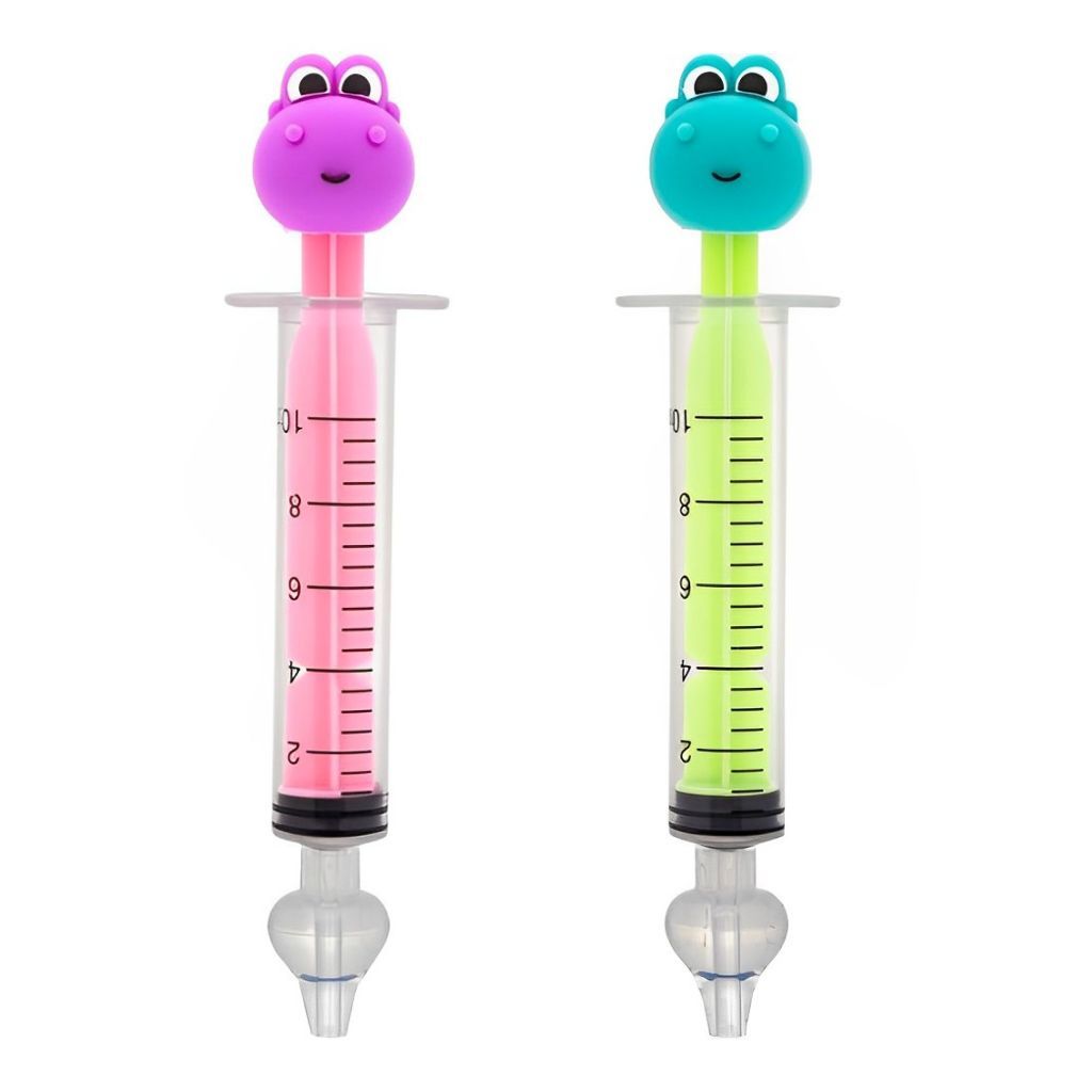 Seringa Infantil Para Lavagem Nasal Bebê Bico De Silicone Dino Buba em Oferta na Shopee