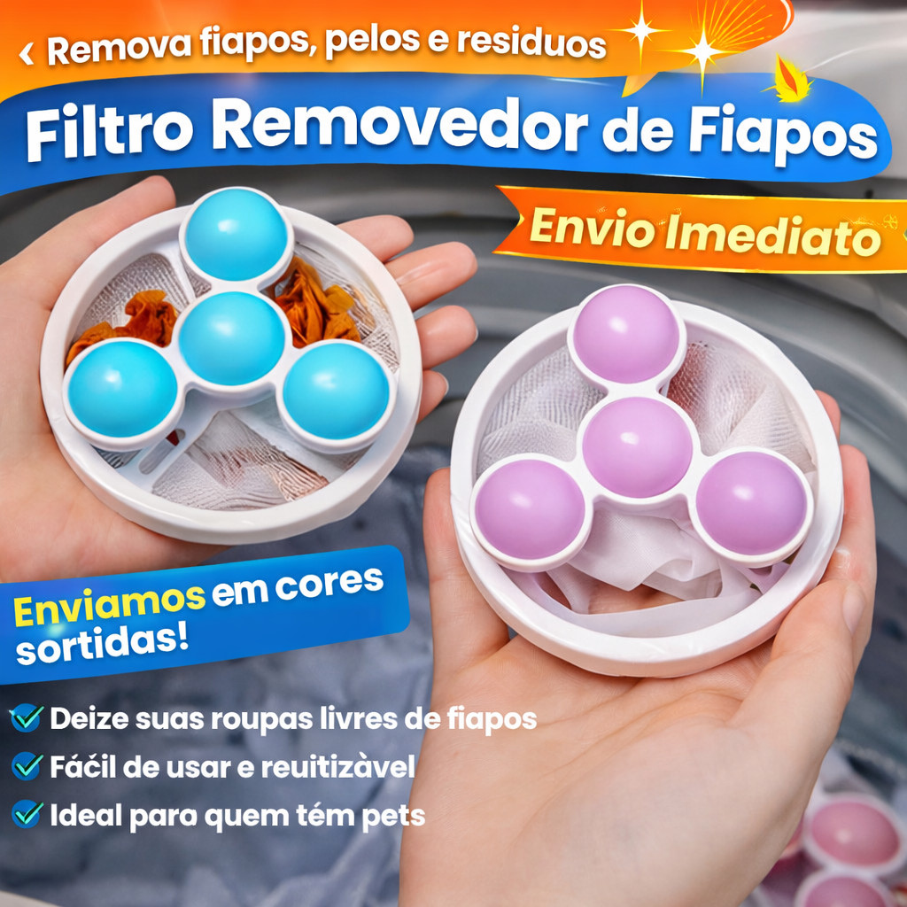 Kit 1/2/3/4 Filtro Coletor de Pelos Fiapos Flutuante Para Máquina de Lavar Roupa Reutilizável