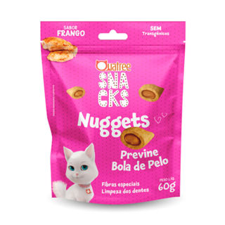 Petisco Quatree Snacks Nuggets para Gatos Bola de Pelo 60g em Oferta na Shopee