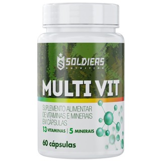 Multivitamínico 60 Caps 5 Minerais 12 Vitaminas Soldiers Nutrition Completo Saúde Imunidade Energia em Oferta na Shopee