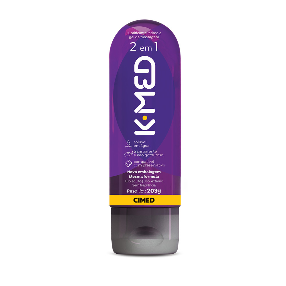 Gel Lubrificante Íntimo K-med 2 Em 1 200ml em Oferta na Shopee
