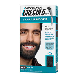 Grecin 5 Barba e Bigode Gel Tonalizante Preto em Oferta na Shopee