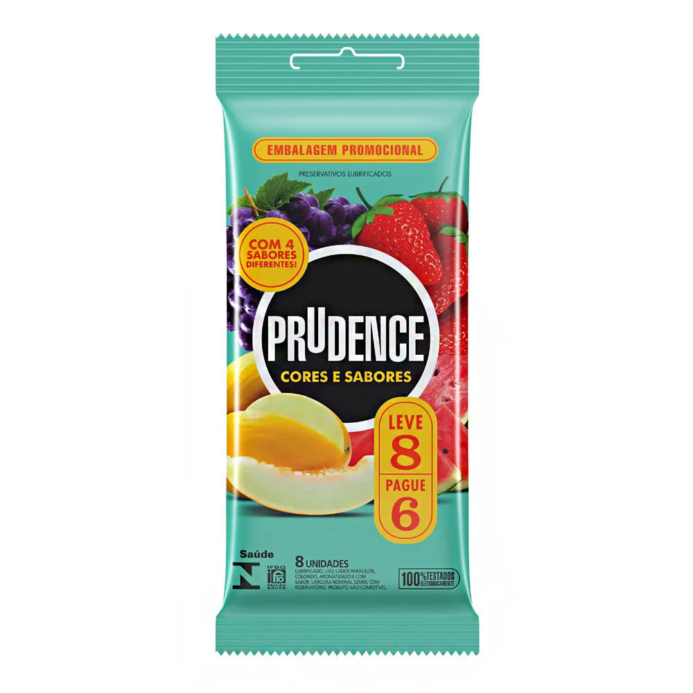 Preservativo Prudence Cores e Sabores Mix Leve 8 Pague 6 em Oferta na Shopee