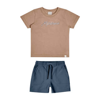 Conjunto Infantil Menino Mariners Colorittá Marrom em Oferta na Shopee
