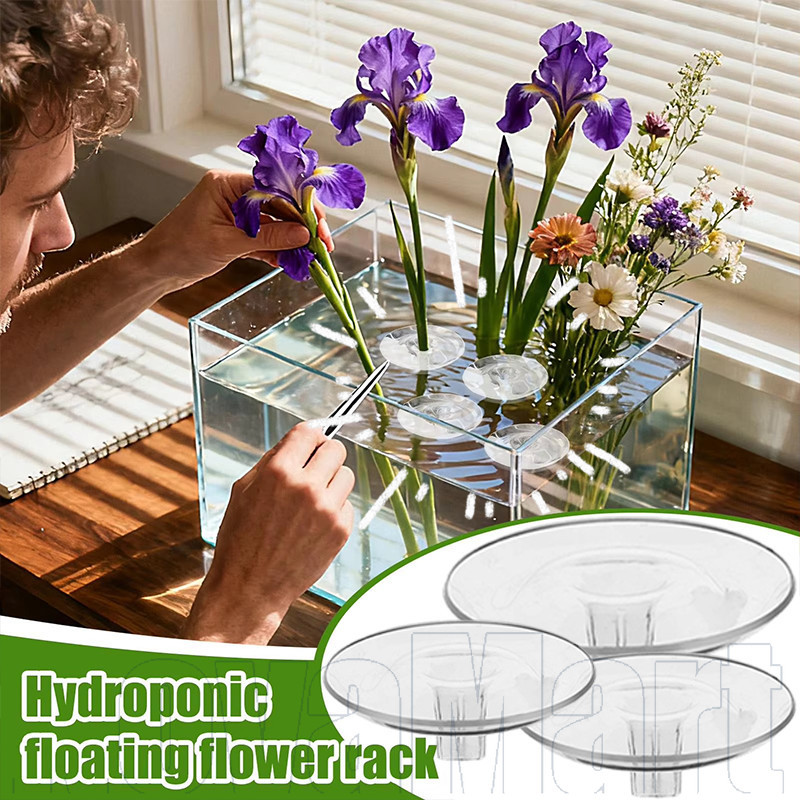 Suporte De Planta Flutuante De 30 Unidades Para Jardins Aquáticos | Rack PP Transparente Ervas De Jacintos Em Vaso De Ta