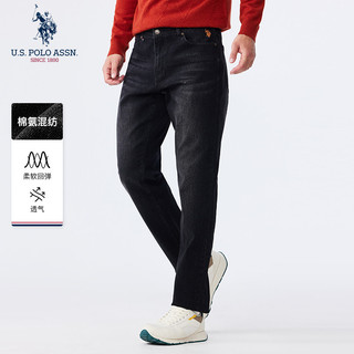 Uspoloassn American Poloassn Association Primavera Outono Calça Jeans Masculina Reta Casual Micro-Elástica Calça Masculi