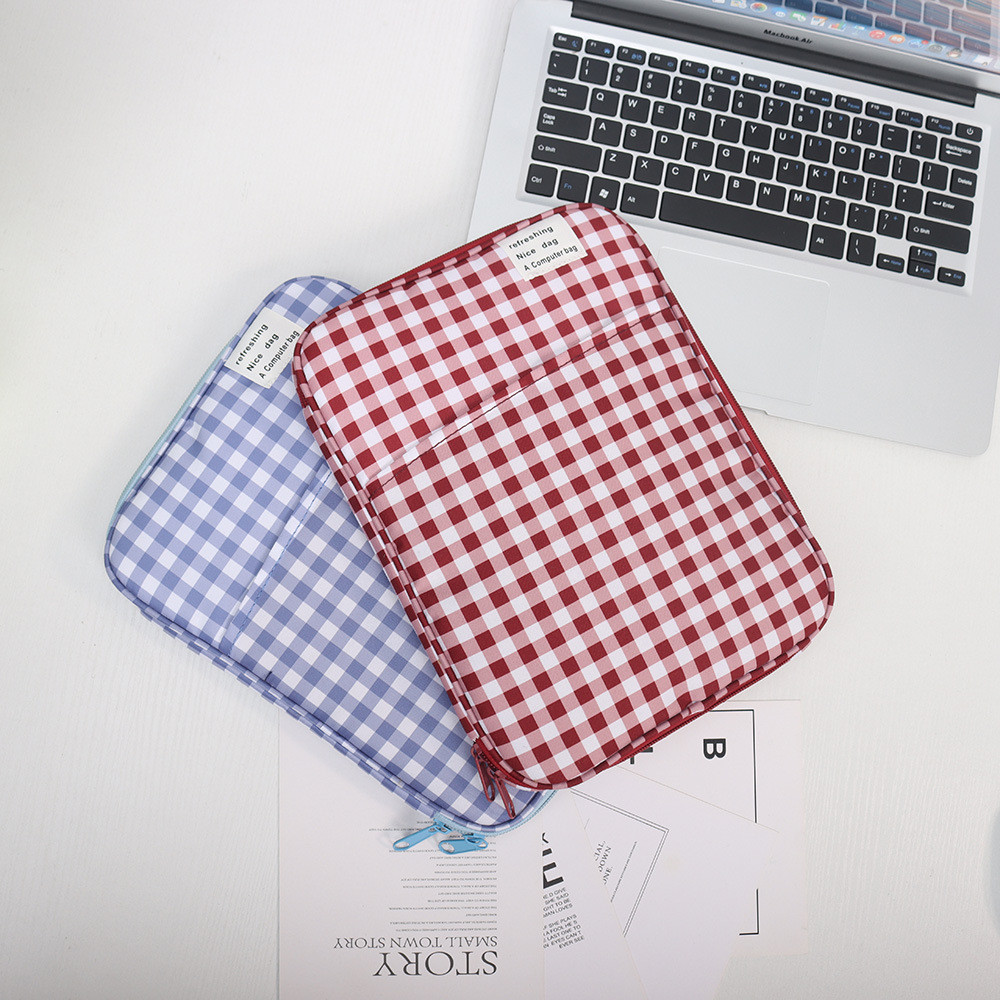 Capa Para Notebook 14 Polegadas Case Para Tablet Ipad 11 Xadrez Acolchoada Antichoque