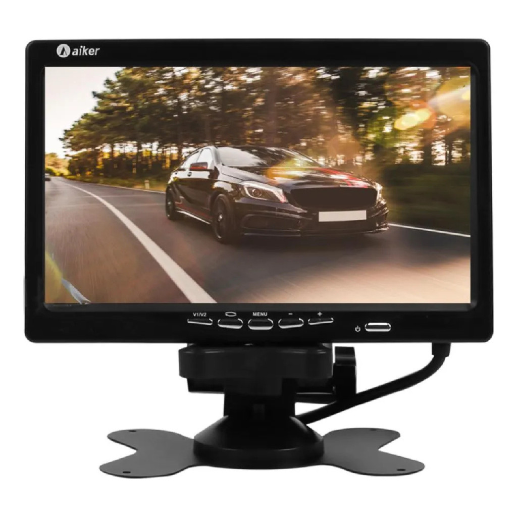 Monitor Portátil 7'' Lcd Colorido Para Câmeras 12v 6w Controle Remoto