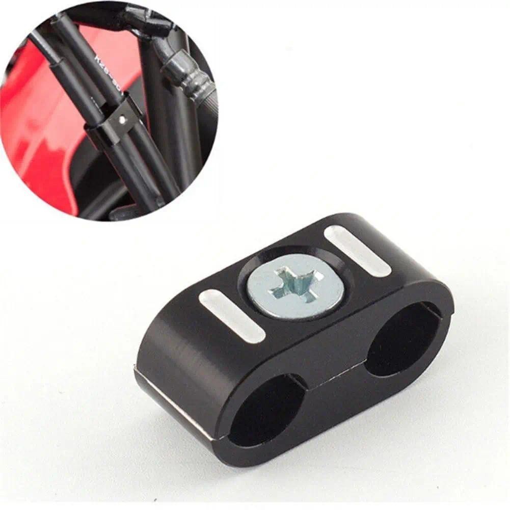 Braçadeira De Linha De Motocicleta , 1 Peça , Alumínio , Preto , Suporte Freio Hidráulico De Alta Resistência , Guia De 