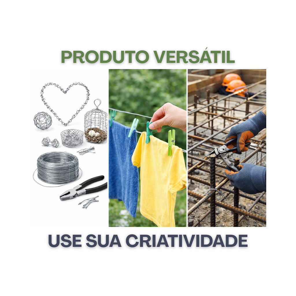 ARAME GALVANIZADO ROLO 2MTS — imagem 2 de 2