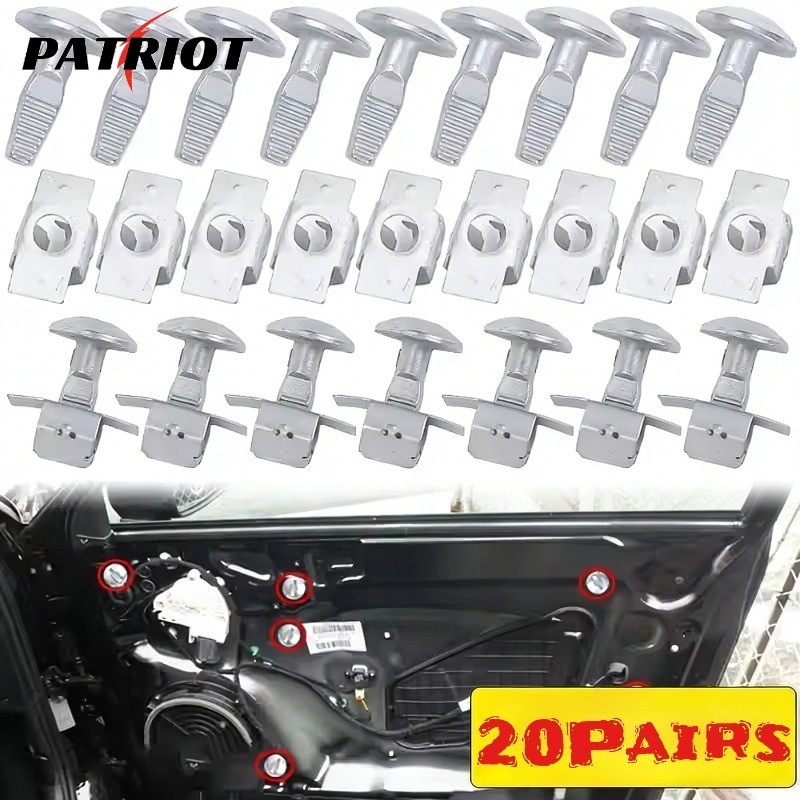 20/5 Pares De Clipes De Fixação Do Capô Carro-Tampa Fixa Da Bandeja Inferior Motor-Prendedor De Parafuso De Aço Splashgu