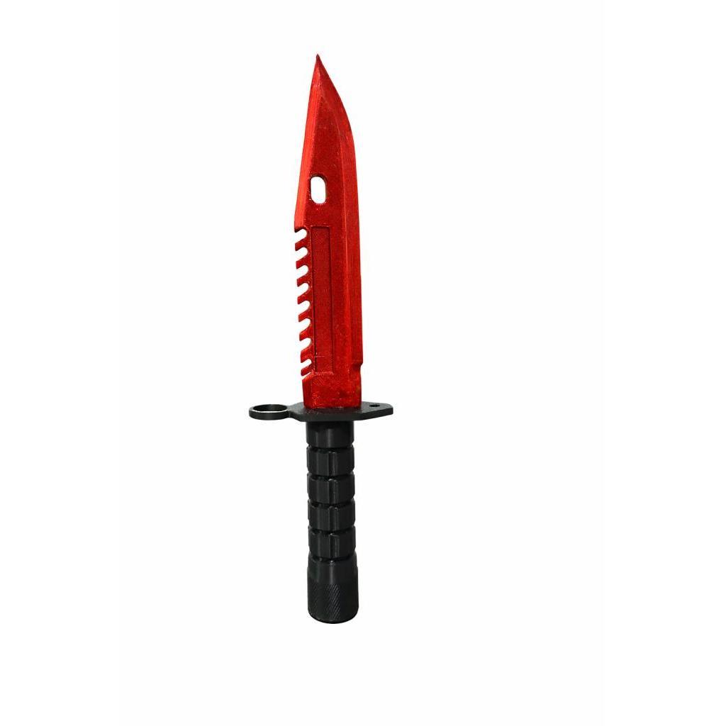 M9 Bayonet CS2 Decorativa Vermelha Counter Strike - Item Gamer para Setup e Coleção CS:GO Geek fã NF