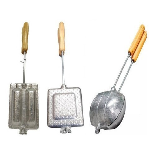 3 Sanduicheiras Formas Para Crepeira e Bauru Misto Quente E Pão Francês