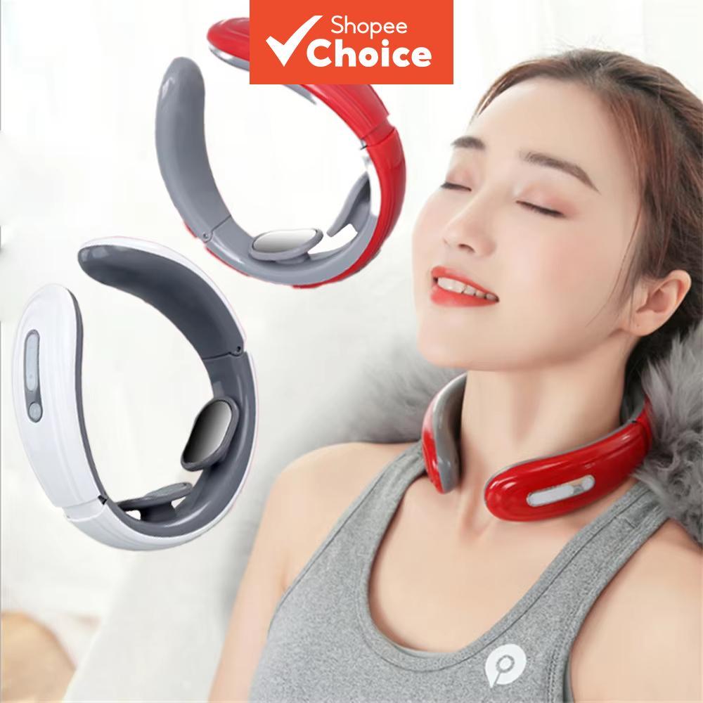 Massageador Cervical 6 Modos Intensidade Portátil Mini Massageador de Pescoço e Ombros 9 Níveis de Massagem Profunda