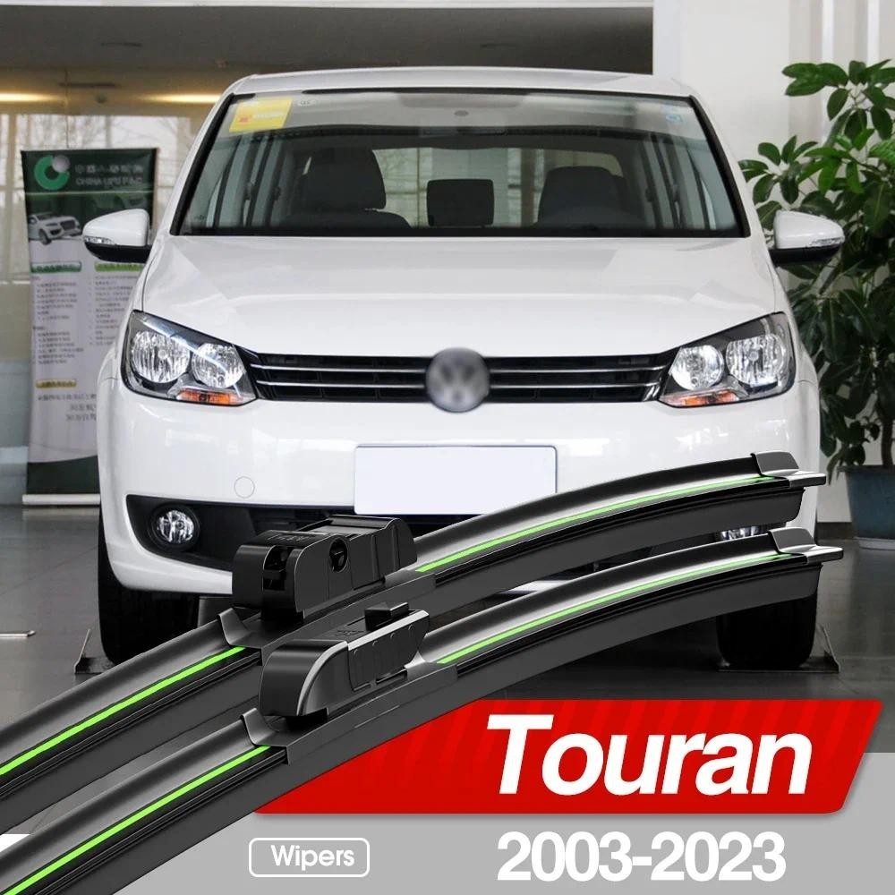 Para VW Touran 1T2 1T3 5T 2003-2023 Lâminas De Limpador De-Brisa Dianteiro 2 Peças Acessórios Janela 2004 2006 207 2010 