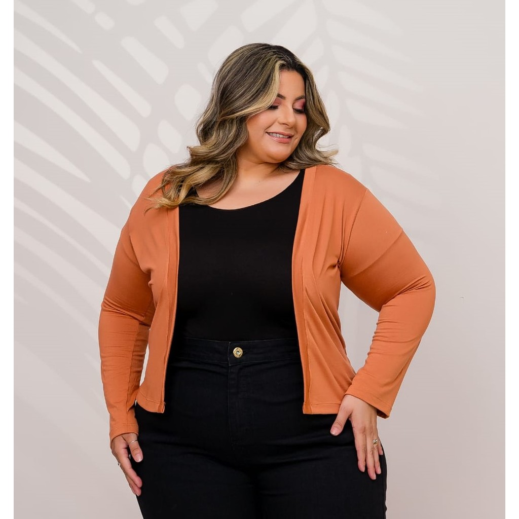 Casaco Suede Plus Size Casual Sofisticado Diversas Cores