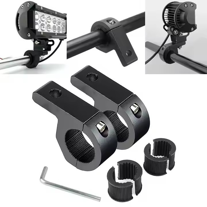 Suporte de holofote para motocicleta, barra de proteção para para-choque, braçadeira de tubo fixo, acessórios de expansã