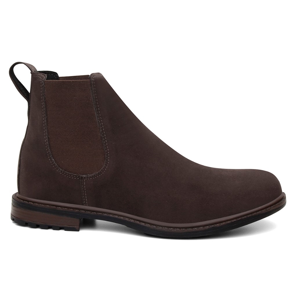 Detalhes do Bota Chelsea Masculina Botina Casual Couro Camurça Original Resistente e Macio