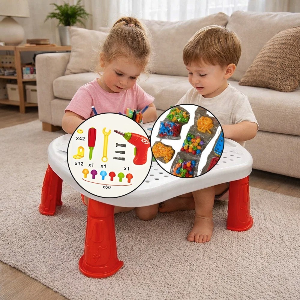 Mesa Criativa Infantil Educacional Montagem Pedagógica Brinquedo Desenvolvimento Achadinhos