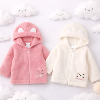 Casaquinho para Bebê Menina com Capuz Orelhinha Fleece em Oferta na Shopee