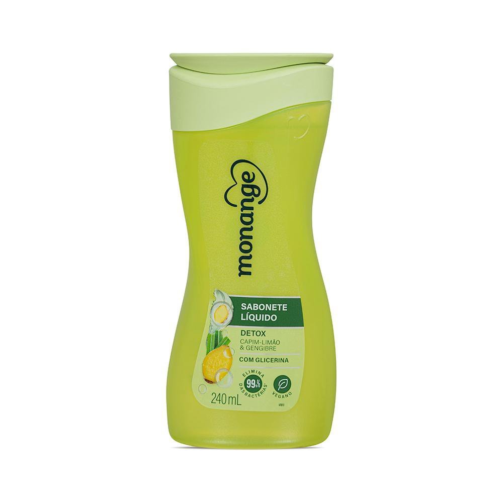 Sabonete Líquido Monange Detox 240ml em Oferta na Shopee