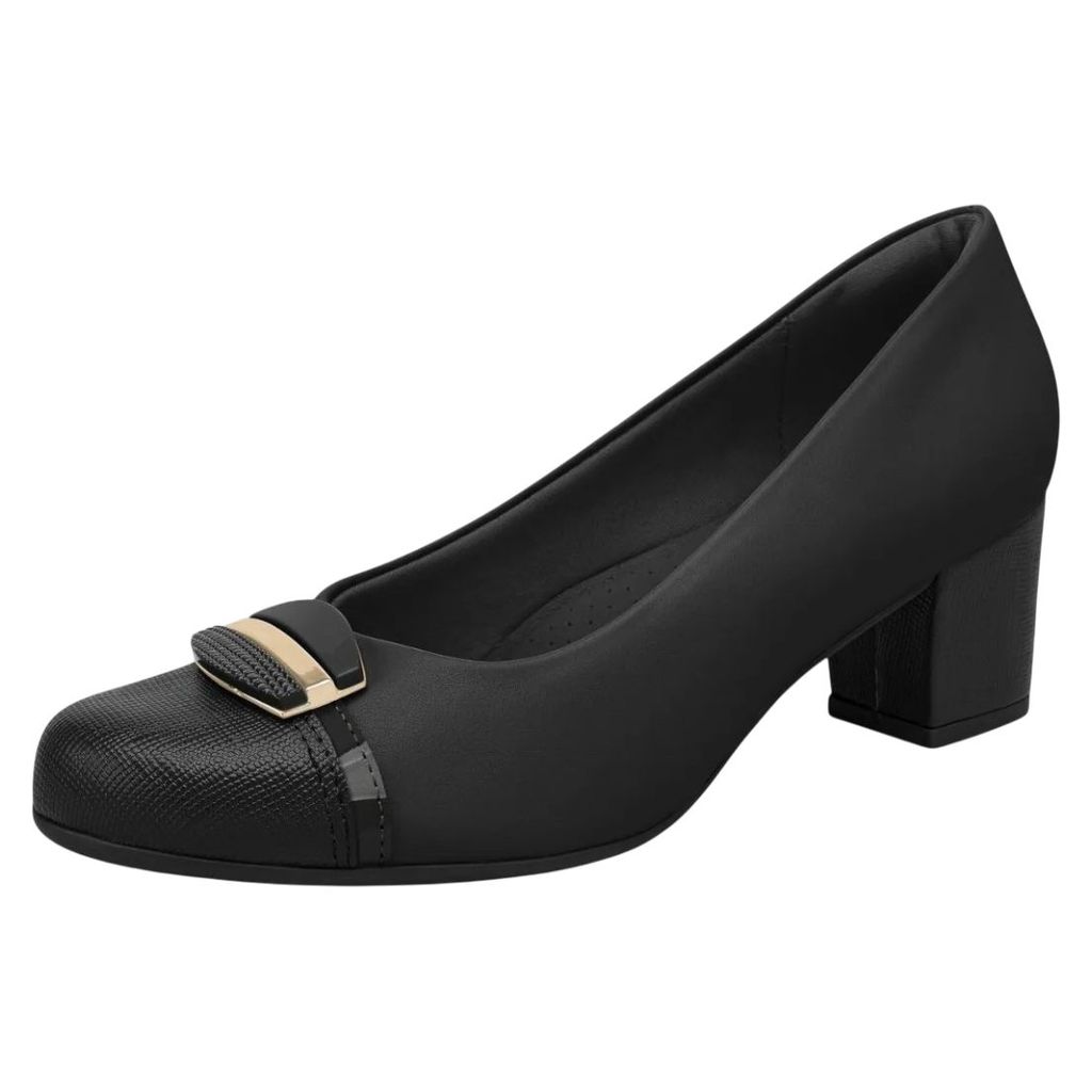 Sapato Feminino Confortavel Salto Bloco Baixo Piccadilly