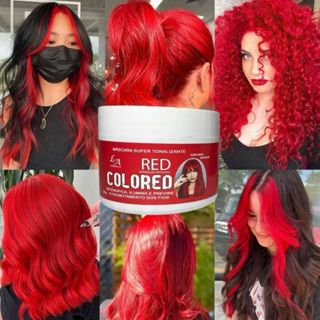 Cabelo Vermelho Vibrando Máscara Tonalizante Sem Amônia 100% Natural La Cosméticos em Oferta na Shopee