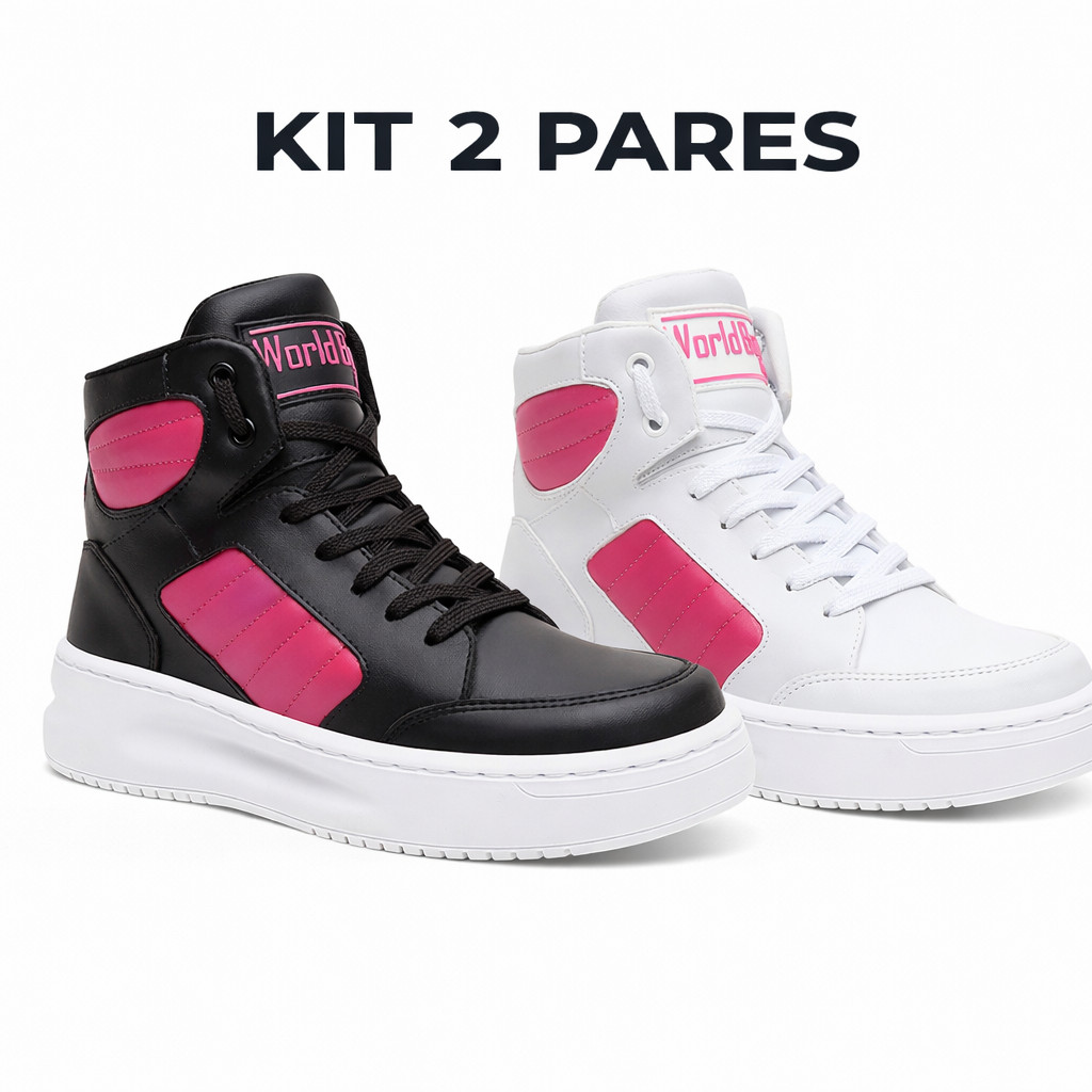 Tênis Bota Academia Fitness Feminino Sneaker Cano Alto Sola Reta Treino Musculação Crossfit leve