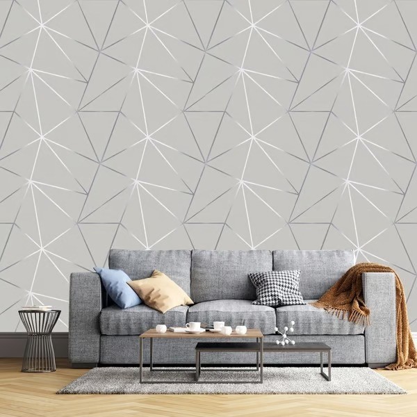 Papel de Parede Autoadesivo Geométrico 3d Zara Gold 5m x 45cm / 10m x 45cm