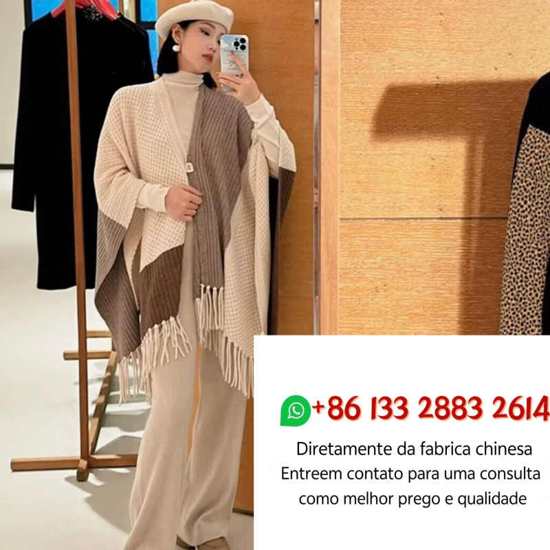 Cachecol de caxemira com lantejoulas, moda inverno 2026