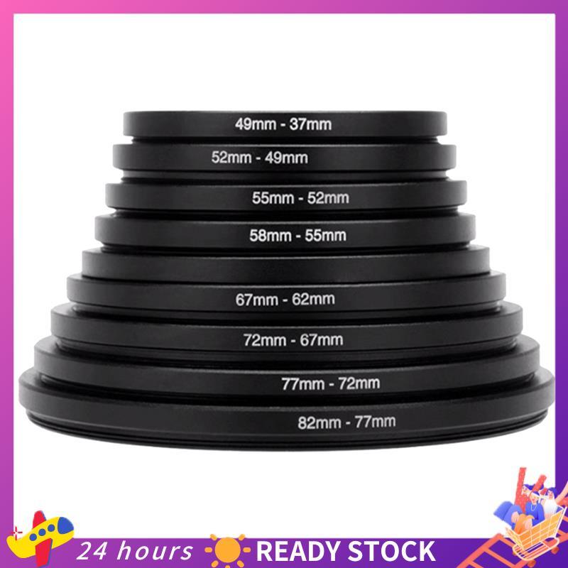 Conjunto De Anéis Adaptadores De Metal Para Filtro De Lente 82-37mm Aplicáveis A Várias Câmeras