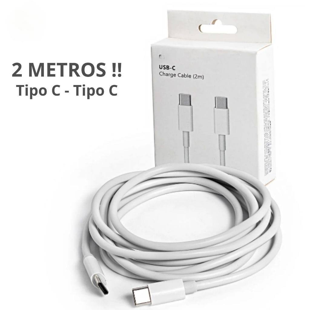 Kit 4/6/8 Cabo para iPhone 2 metros Tipo C Conector Usb-C para iPhone 15, 15 Plus, 15 Pro Max, iPhone 16 iPad
