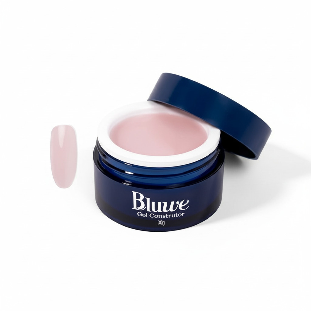 Bluwe Gel Construtor Natural Pink 30g – Gel Autonivelante Rosado Curvatura Smart Alta Resistência Profissional