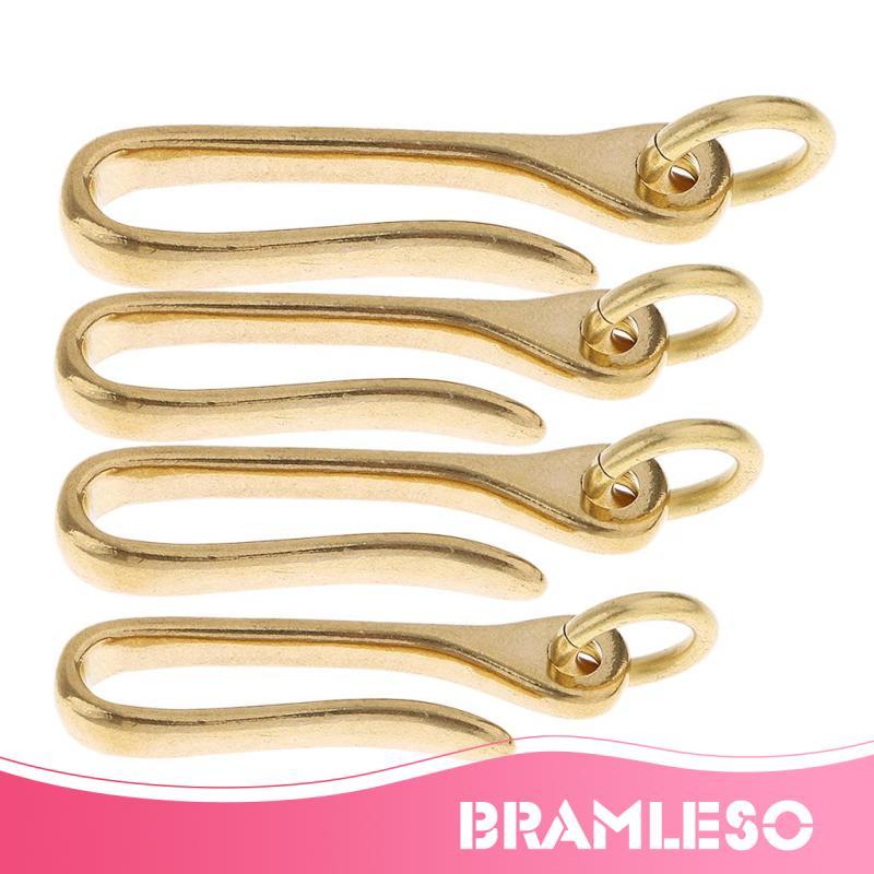 [Bramleso] Chaveiro De Cinto De Latão Sólido Vintage , Corrente De Carteira , Acessórios De Couro
