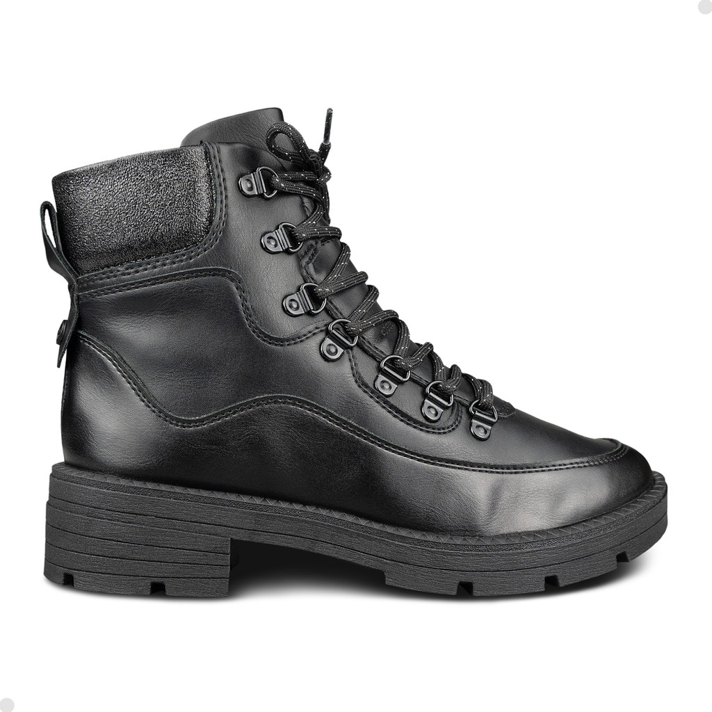 Bota Dakota Coturno Preto Feminino Básico Tratorado Moda Inverno