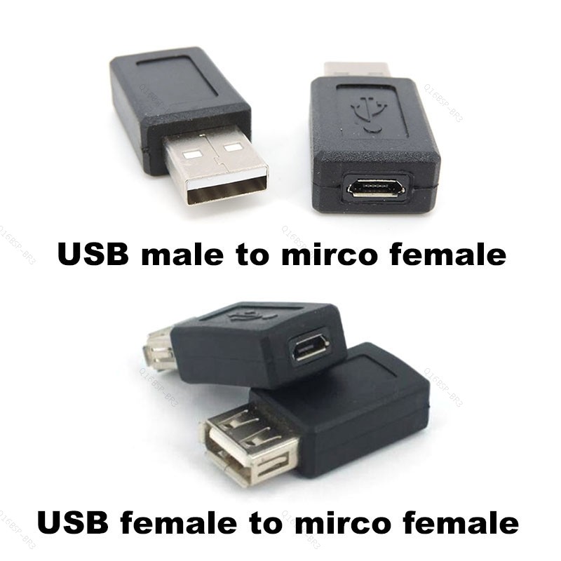 USB 2.0 Tipo A Macho Fêmea Para Micro B Adaptador Conversor Conector BR16B3