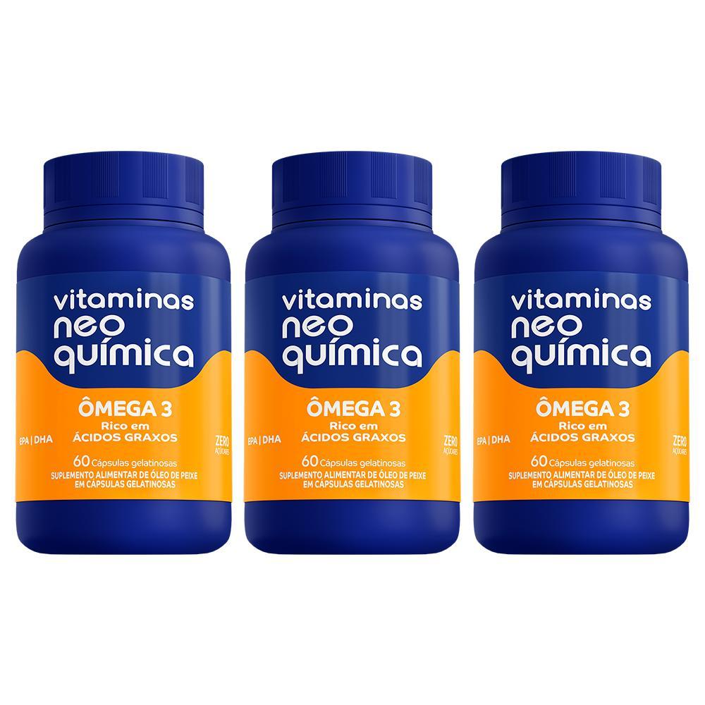 Kit c/3 Vitamina Neo Química Ômega - 60 Cpr