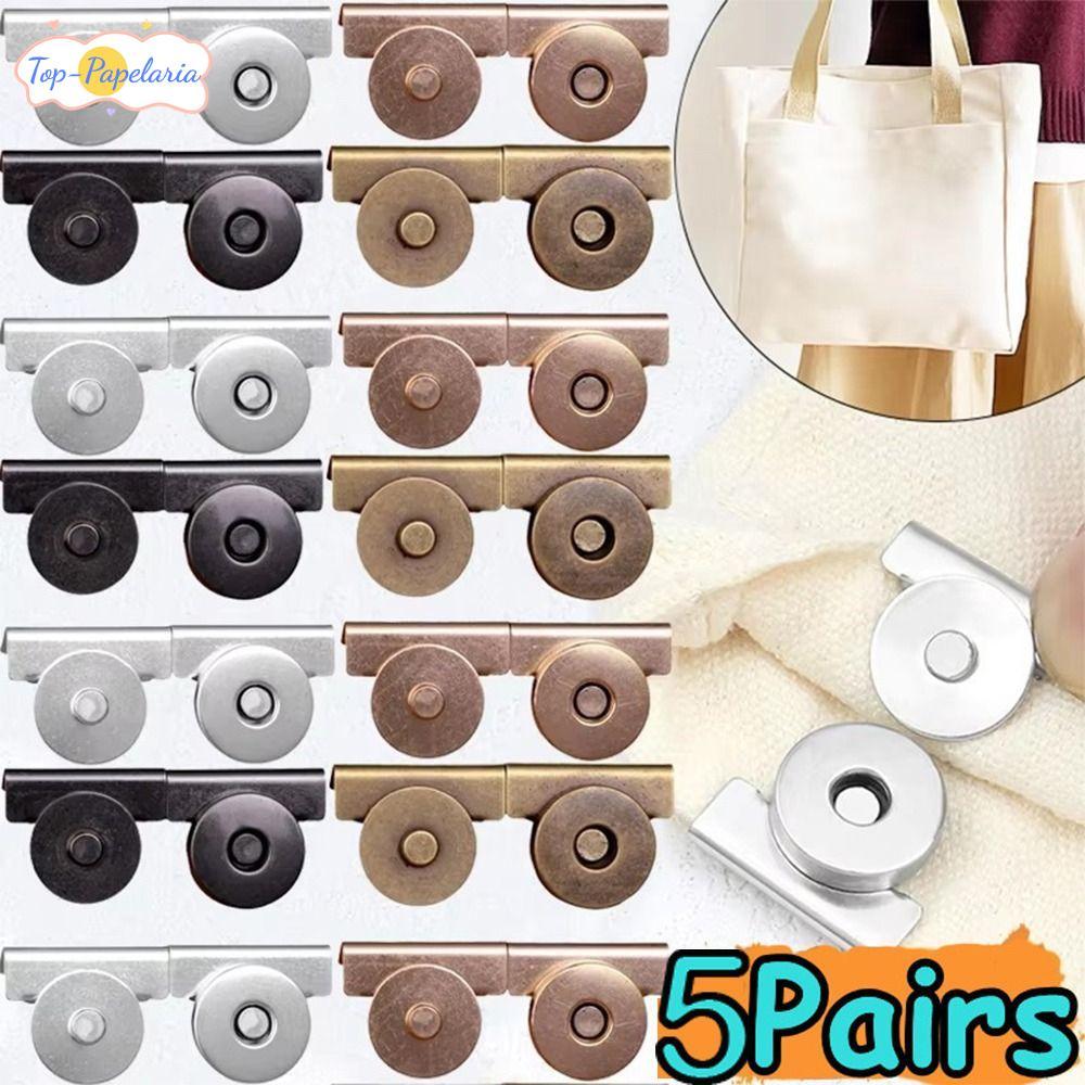 5 Pares Perfumados Acessórios De Fivela De Saco , Botão Sem Costura DIY De 14/18mm , Botões De Fechos De Fixadores Autoc