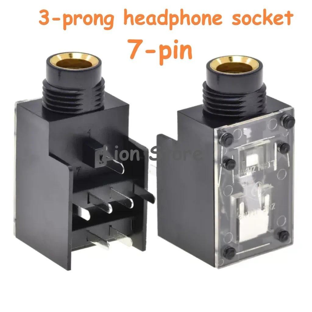 100 Pçs-200/Lote 6.5MM 6.35MM 3 Pinos Tomada De Fone De Ouvido Guitarra Microfone Misturador Titular 7 9 Amplificador So