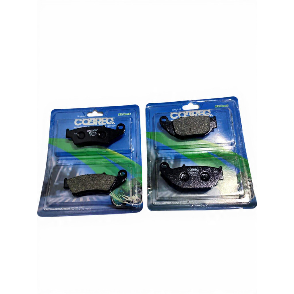 KIT PASTILHA DE FREIO DIANTEIRA E TRASEIRA COBREQ PARA HONDA XRE 190 ABS 2016 A 2024